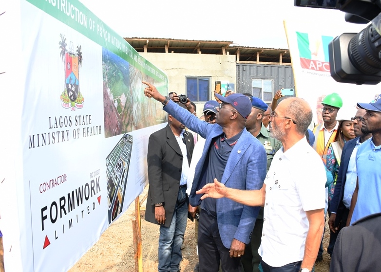 GOV. SANWO-OLU INSPECTS THE PSYCHIATRIC HOSPITAL CONSTRUCTION